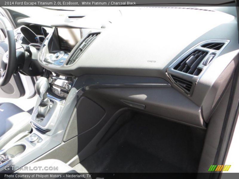 White Platinum / Charcoal Black 2014 Ford Escape Titanium 2.0L EcoBoost