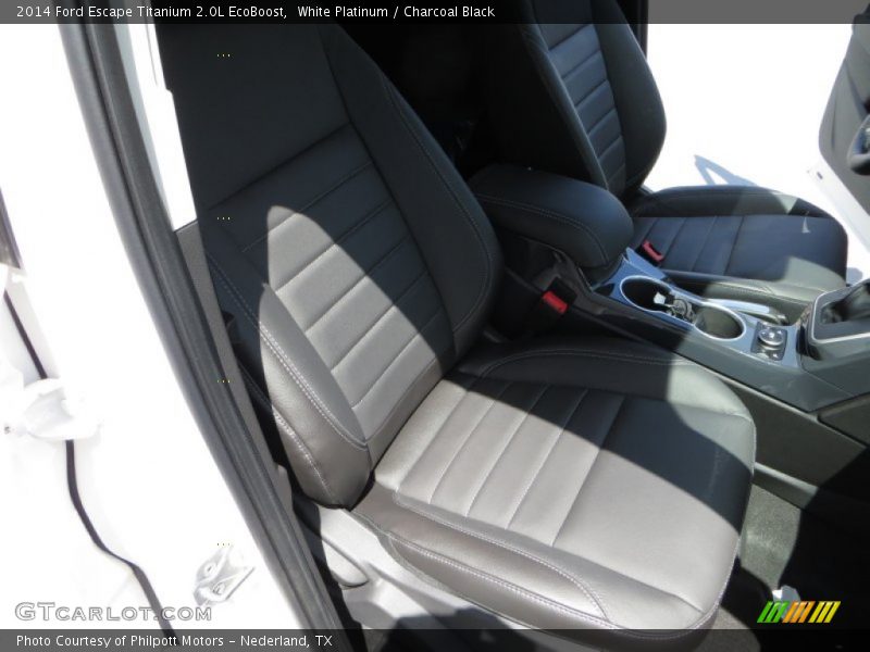 White Platinum / Charcoal Black 2014 Ford Escape Titanium 2.0L EcoBoost