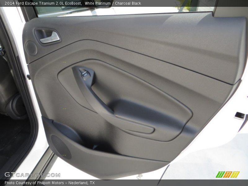 White Platinum / Charcoal Black 2014 Ford Escape Titanium 2.0L EcoBoost