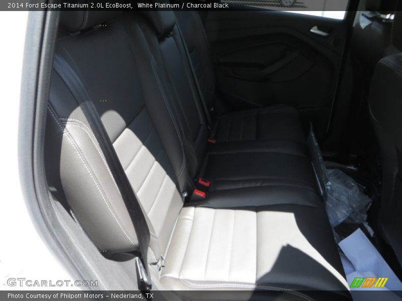 White Platinum / Charcoal Black 2014 Ford Escape Titanium 2.0L EcoBoost
