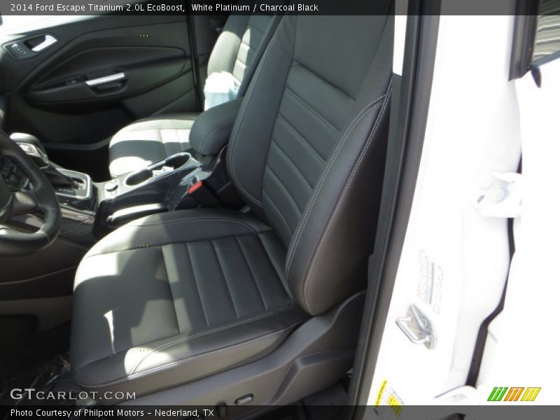 White Platinum / Charcoal Black 2014 Ford Escape Titanium 2.0L EcoBoost