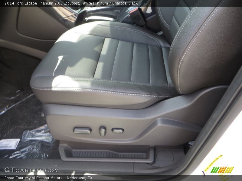 White Platinum / Charcoal Black 2014 Ford Escape Titanium 2.0L EcoBoost