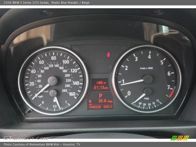 Mystic Blue Metallic / Beige 2006 BMW 3 Series 325i Sedan