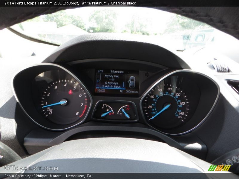 White Platinum / Charcoal Black 2014 Ford Escape Titanium 2.0L EcoBoost