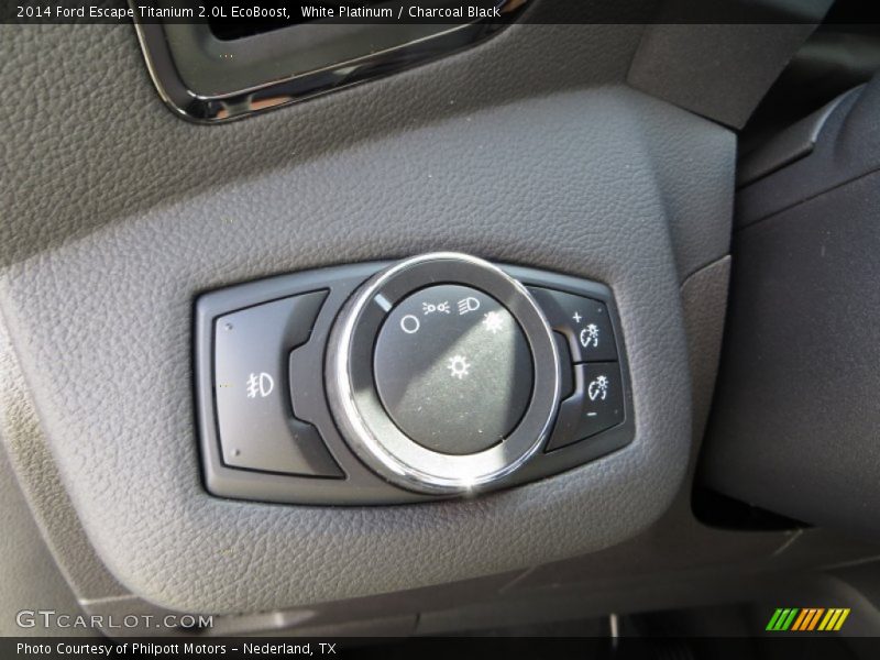 White Platinum / Charcoal Black 2014 Ford Escape Titanium 2.0L EcoBoost