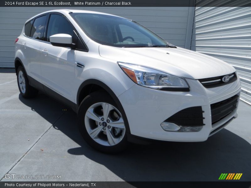 White Platinum / Charcoal Black 2014 Ford Escape SE 1.6L EcoBoost