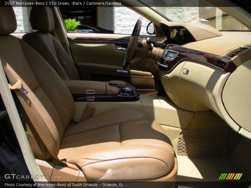 Black / Cashmere/Savanna 2007 Mercedes-Benz S 550 Sedan