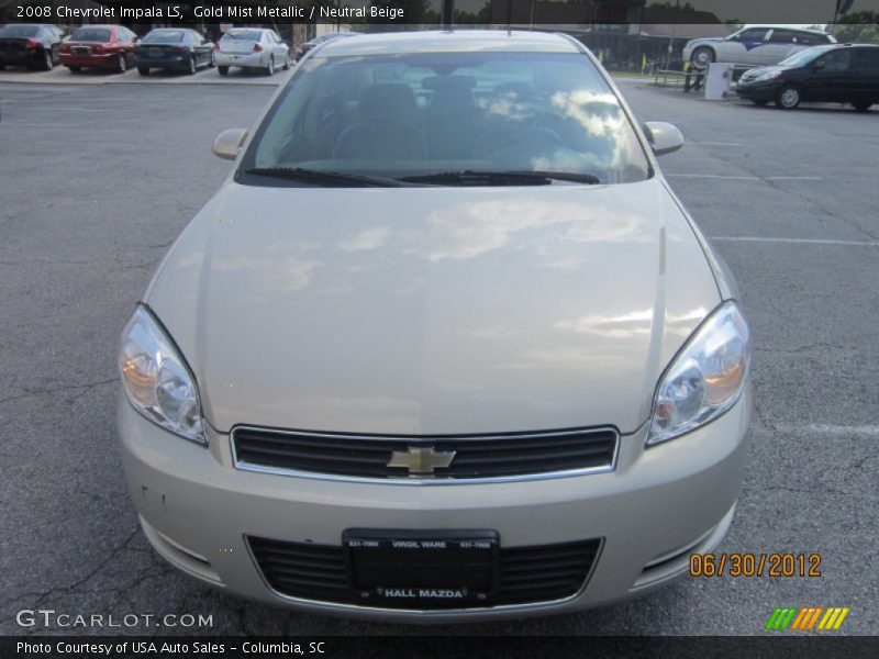 Gold Mist Metallic / Neutral Beige 2008 Chevrolet Impala LS