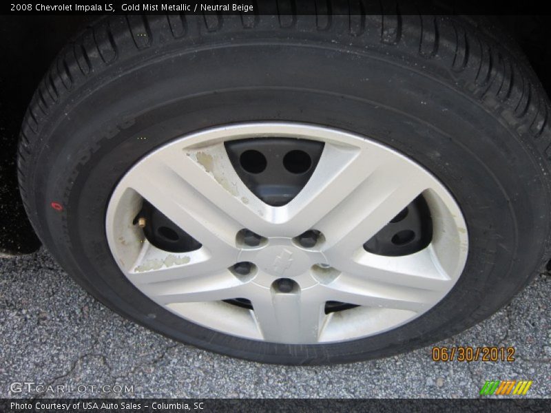 Gold Mist Metallic / Neutral Beige 2008 Chevrolet Impala LS
