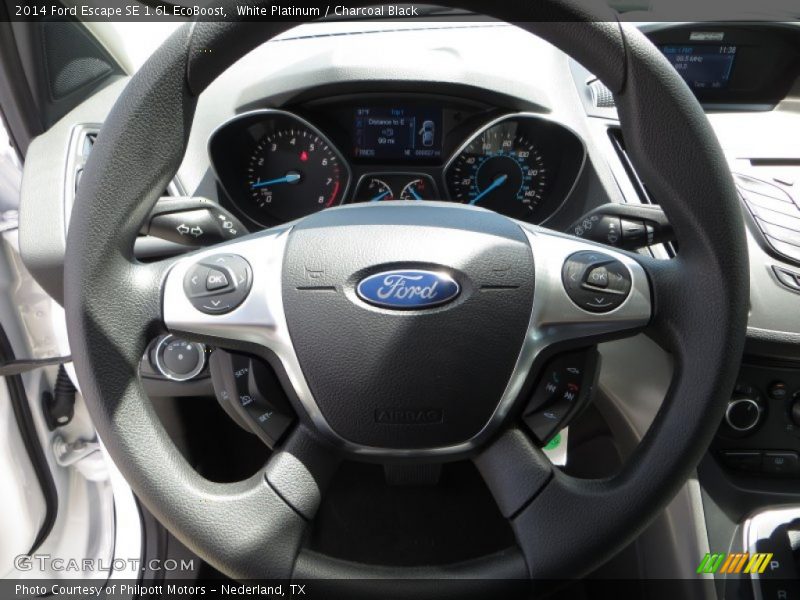 White Platinum / Charcoal Black 2014 Ford Escape SE 1.6L EcoBoost