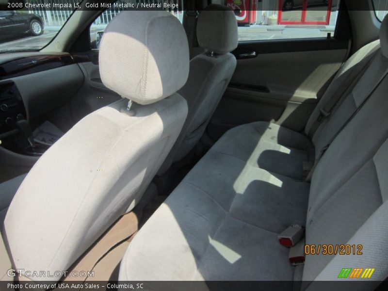 Gold Mist Metallic / Neutral Beige 2008 Chevrolet Impala LS