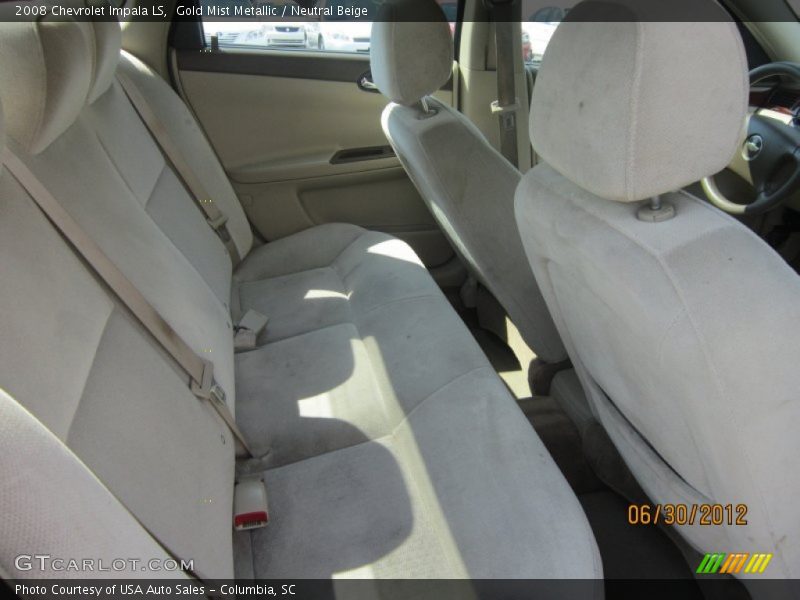 Gold Mist Metallic / Neutral Beige 2008 Chevrolet Impala LS
