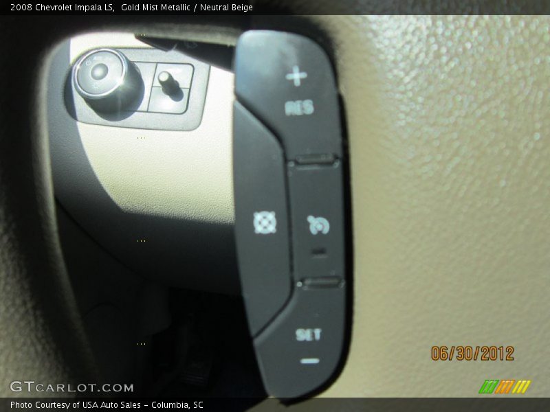 Gold Mist Metallic / Neutral Beige 2008 Chevrolet Impala LS