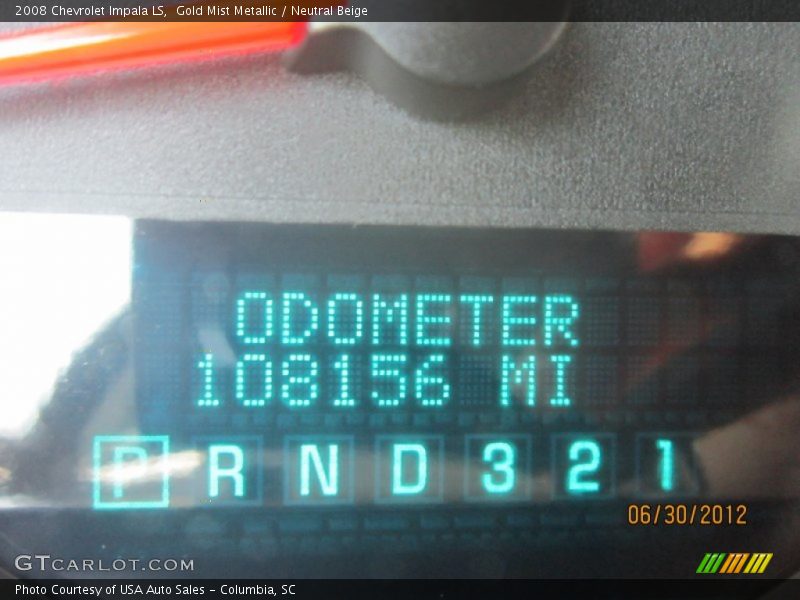Gold Mist Metallic / Neutral Beige 2008 Chevrolet Impala LS