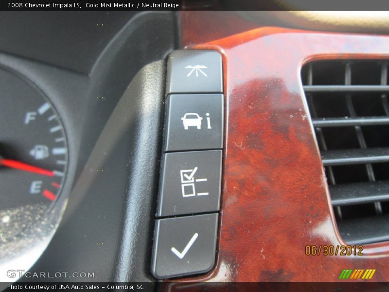 Gold Mist Metallic / Neutral Beige 2008 Chevrolet Impala LS