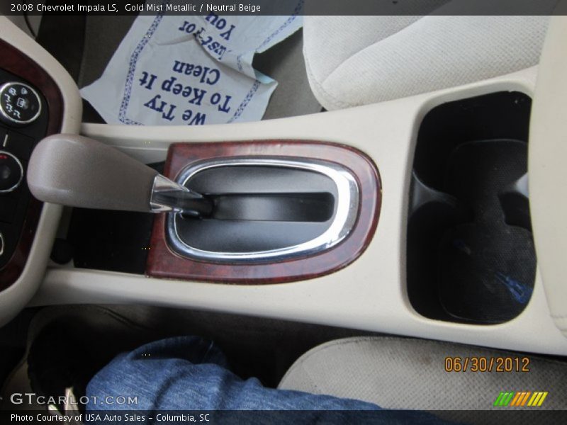 Gold Mist Metallic / Neutral Beige 2008 Chevrolet Impala LS