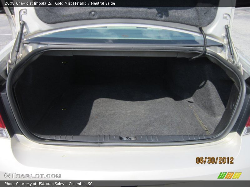 Gold Mist Metallic / Neutral Beige 2008 Chevrolet Impala LS