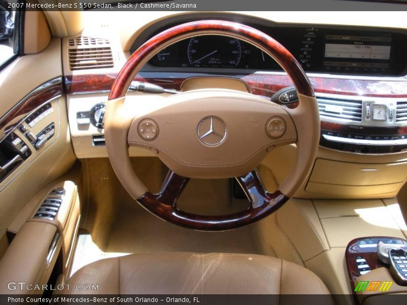 Black / Cashmere/Savanna 2007 Mercedes-Benz S 550 Sedan