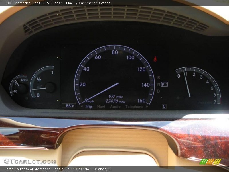 Black / Cashmere/Savanna 2007 Mercedes-Benz S 550 Sedan