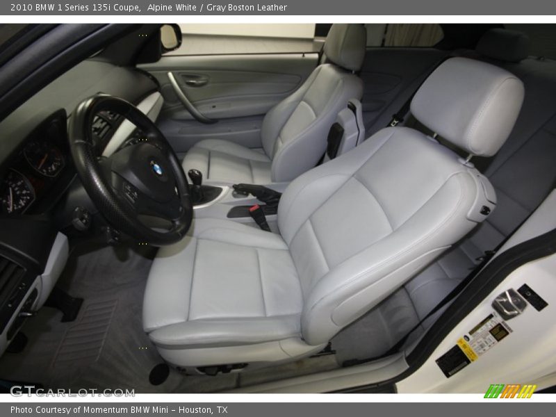  2010 1 Series 135i Coupe Gray Boston Leather Interior