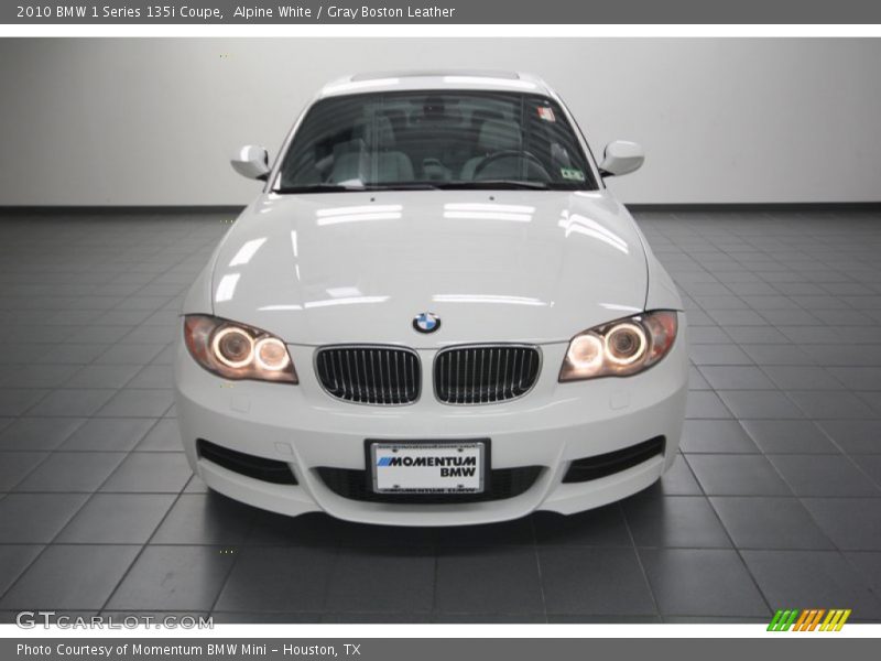Alpine White / Gray Boston Leather 2010 BMW 1 Series 135i Coupe