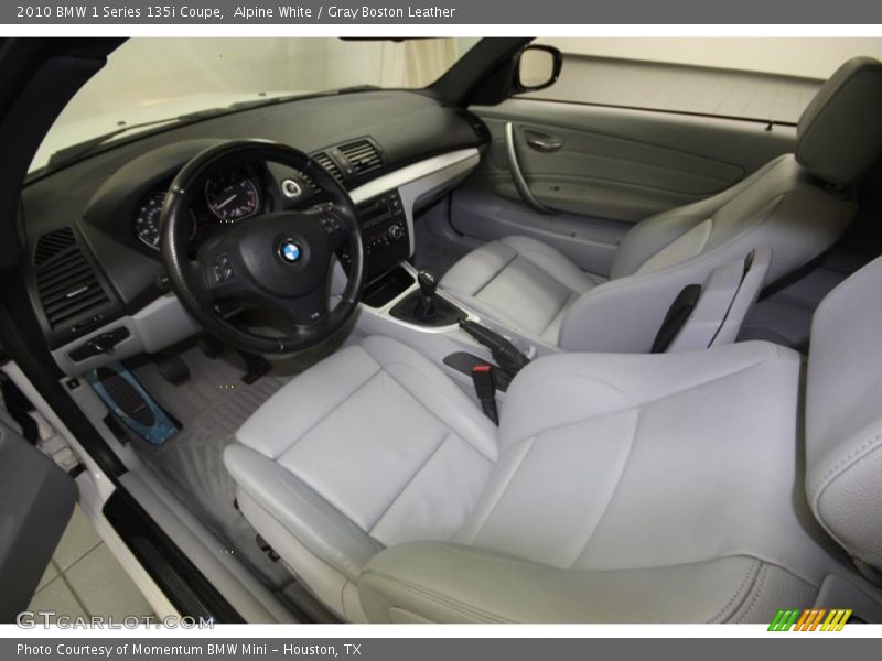 Gray Boston Leather Interior - 2010 1 Series 135i Coupe 