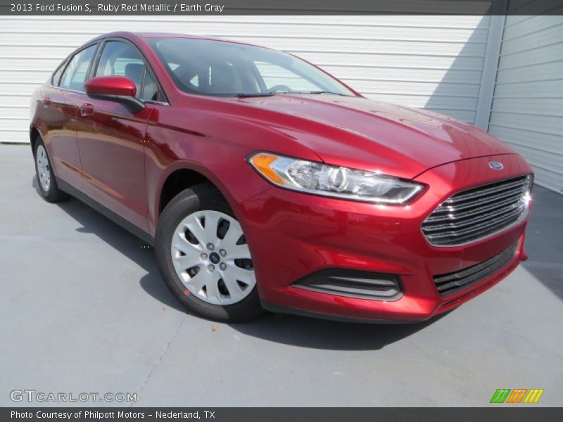 Ruby Red Metallic / Earth Gray 2013 Ford Fusion S