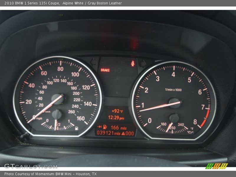  2010 1 Series 135i Coupe 135i Coupe Gauges