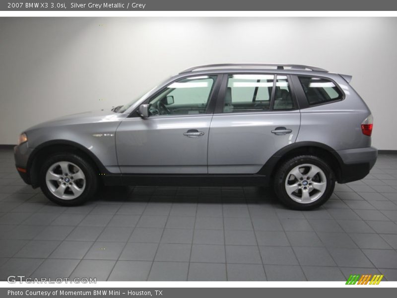 Silver Grey Metallic / Grey 2007 BMW X3 3.0si