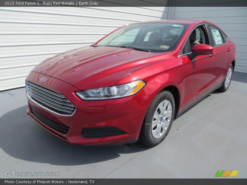 Ruby Red Metallic / Earth Gray 2013 Ford Fusion S