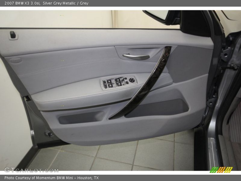 Silver Grey Metallic / Grey 2007 BMW X3 3.0si