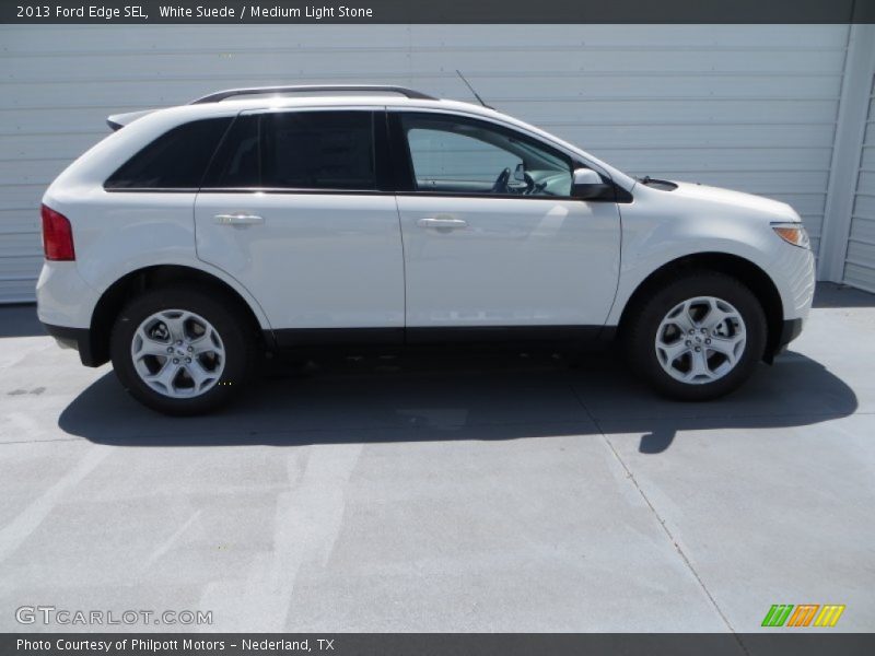White Suede / Medium Light Stone 2013 Ford Edge SEL