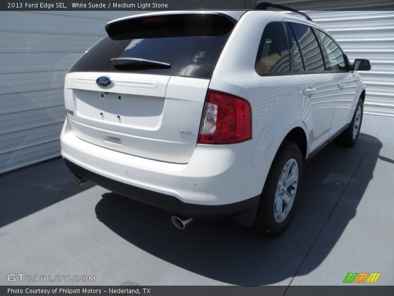 White Suede / Medium Light Stone 2013 Ford Edge SEL