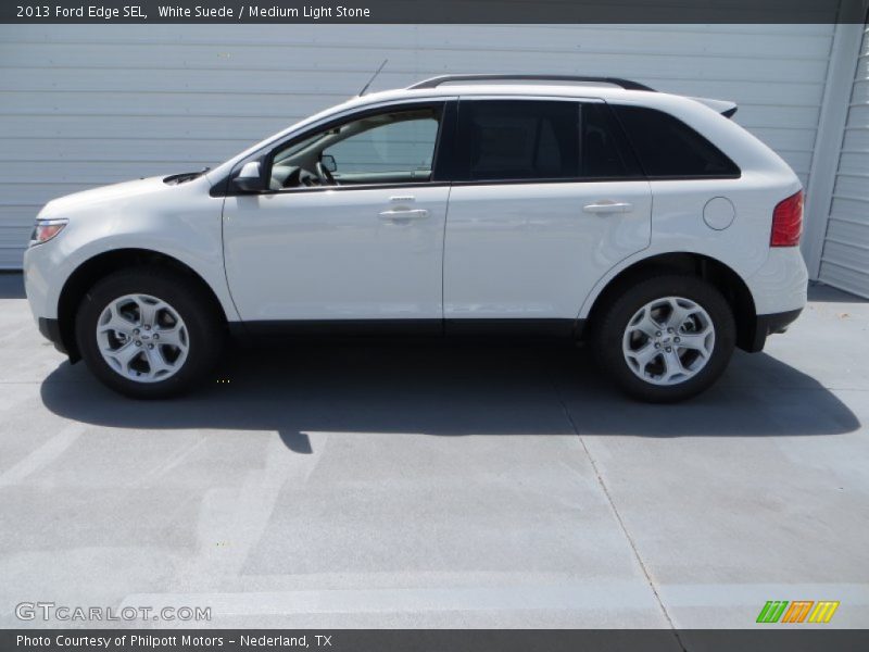 White Suede / Medium Light Stone 2013 Ford Edge SEL