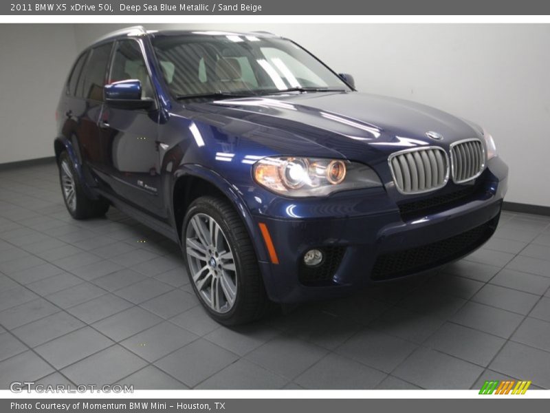 Deep Sea Blue Metallic / Sand Beige 2011 BMW X5 xDrive 50i