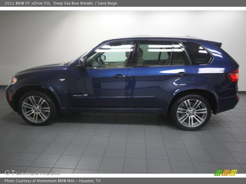 Deep Sea Blue Metallic / Sand Beige 2011 BMW X5 xDrive 50i
