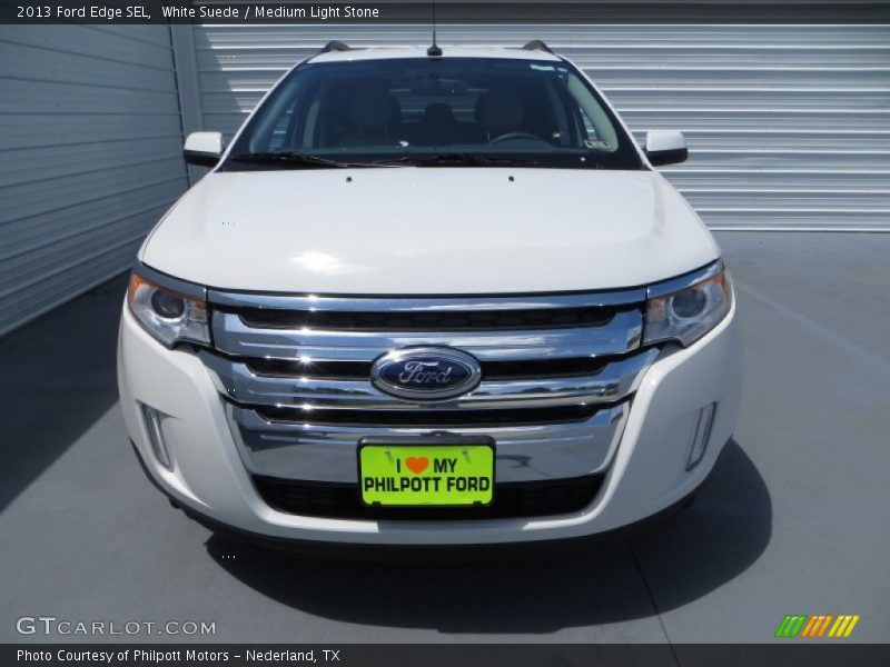White Suede / Medium Light Stone 2013 Ford Edge SEL