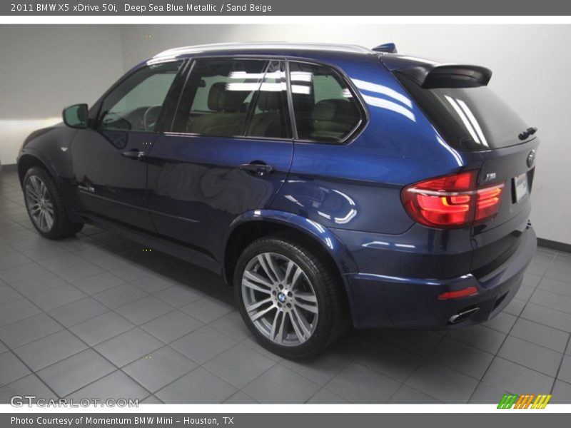 Deep Sea Blue Metallic / Sand Beige 2011 BMW X5 xDrive 50i
