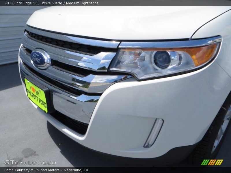 White Suede / Medium Light Stone 2013 Ford Edge SEL