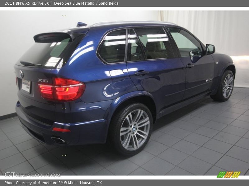 Deep Sea Blue Metallic / Sand Beige 2011 BMW X5 xDrive 50i