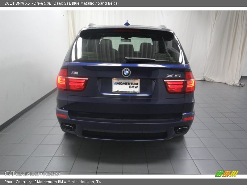 Deep Sea Blue Metallic / Sand Beige 2011 BMW X5 xDrive 50i