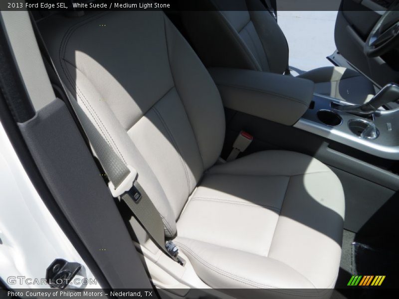 White Suede / Medium Light Stone 2013 Ford Edge SEL
