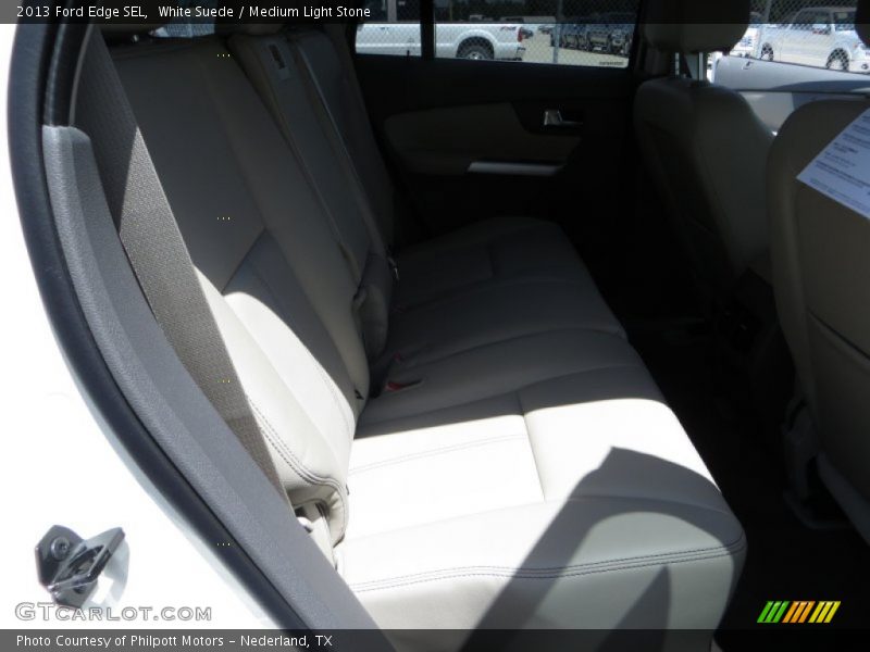 White Suede / Medium Light Stone 2013 Ford Edge SEL