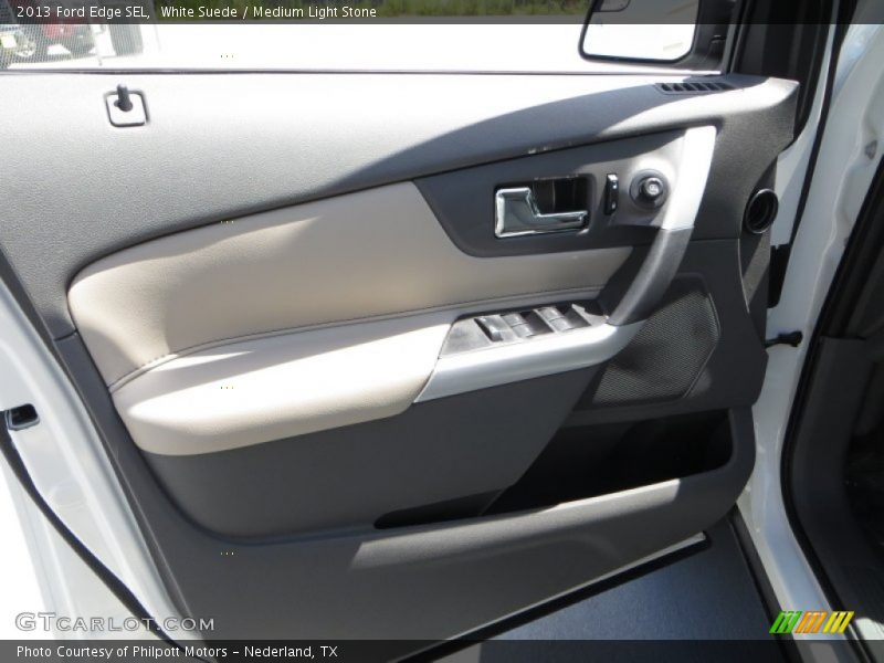 White Suede / Medium Light Stone 2013 Ford Edge SEL