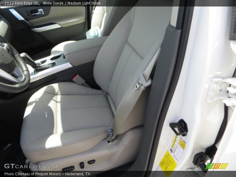White Suede / Medium Light Stone 2013 Ford Edge SEL