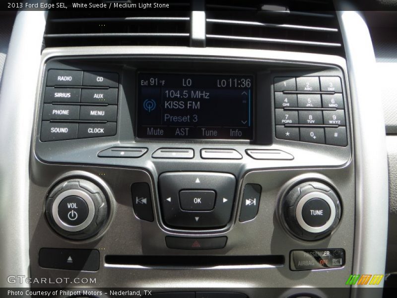 White Suede / Medium Light Stone 2013 Ford Edge SEL