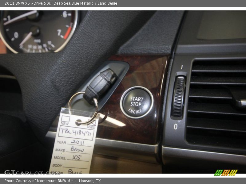Deep Sea Blue Metallic / Sand Beige 2011 BMW X5 xDrive 50i
