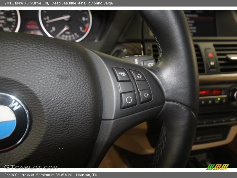Deep Sea Blue Metallic / Sand Beige 2011 BMW X5 xDrive 50i