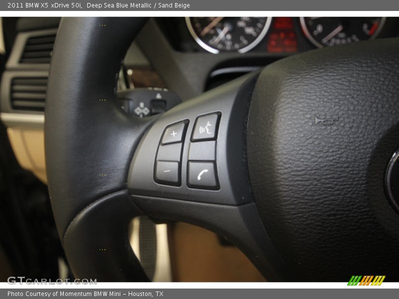 Deep Sea Blue Metallic / Sand Beige 2011 BMW X5 xDrive 50i