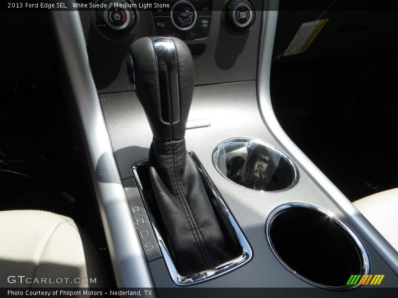 White Suede / Medium Light Stone 2013 Ford Edge SEL